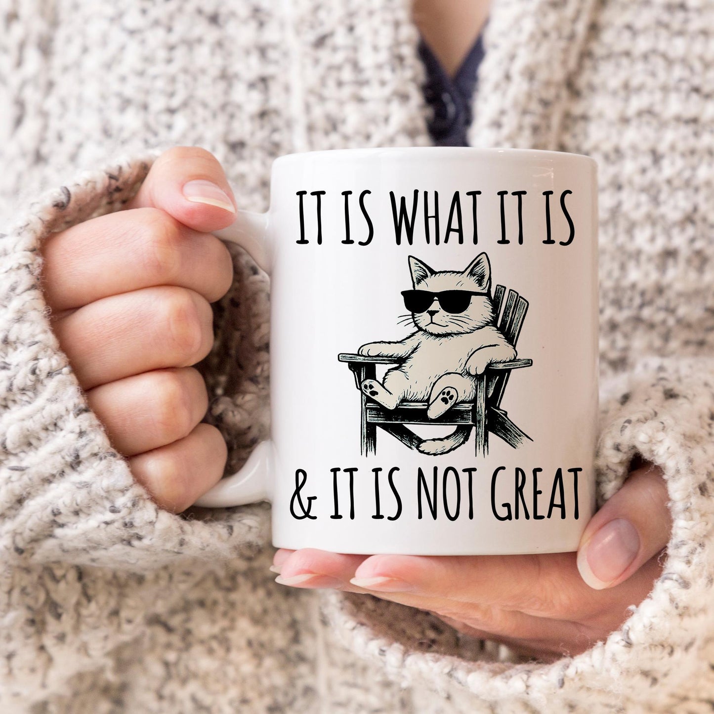 Funny Cat Gift, Sarcastic Cat Mug, Funny Saying Present, Hilarious Quote Gift, Funny Cat Mom, Cat Lover Gift, Funny Bestie Christmas Gift