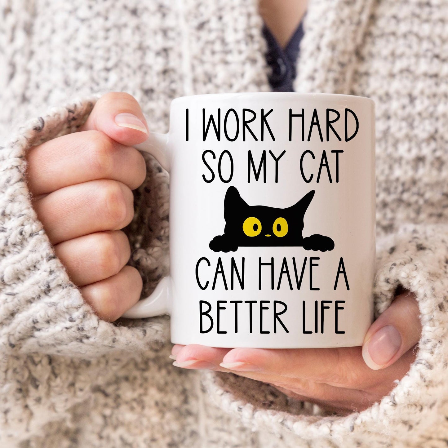 Cat Lover Gift, Cat Owner Mug, Walking Fluffy Cats, Mug For Pet Lover, cat person gift, cat mama mug, Funny Cat Dad Present, Funny Cat Gift