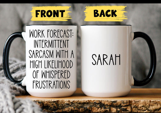 Personalized Co worker Mug, Work Mug, Shit Show Mug, Snarky Office Humor Coworker Funny Gift, Sassy Mugs Work, Sarcastic Boss Present