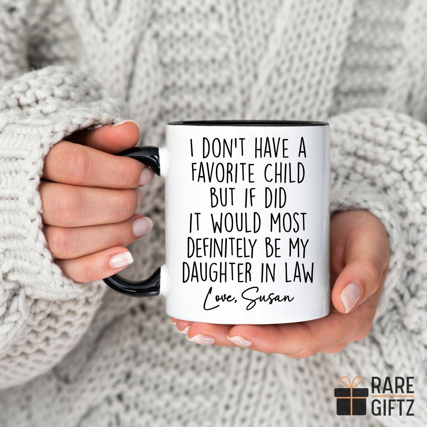 Personalized Daughter In Law Mug, Gift from Mother in law and Father In law, Funny DIL Present, Future Daughter In Law, Christmas In-laws
