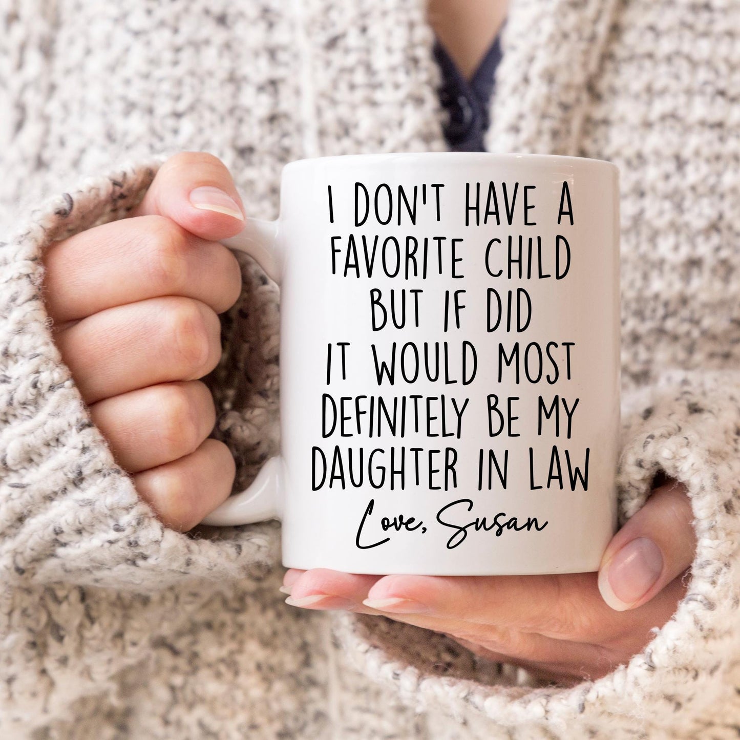 Personalized Daughter In Law Mug, Gift from Mother in law and Father In law, Funny DIL Present, Future Daughter In Law, Christmas In-laws