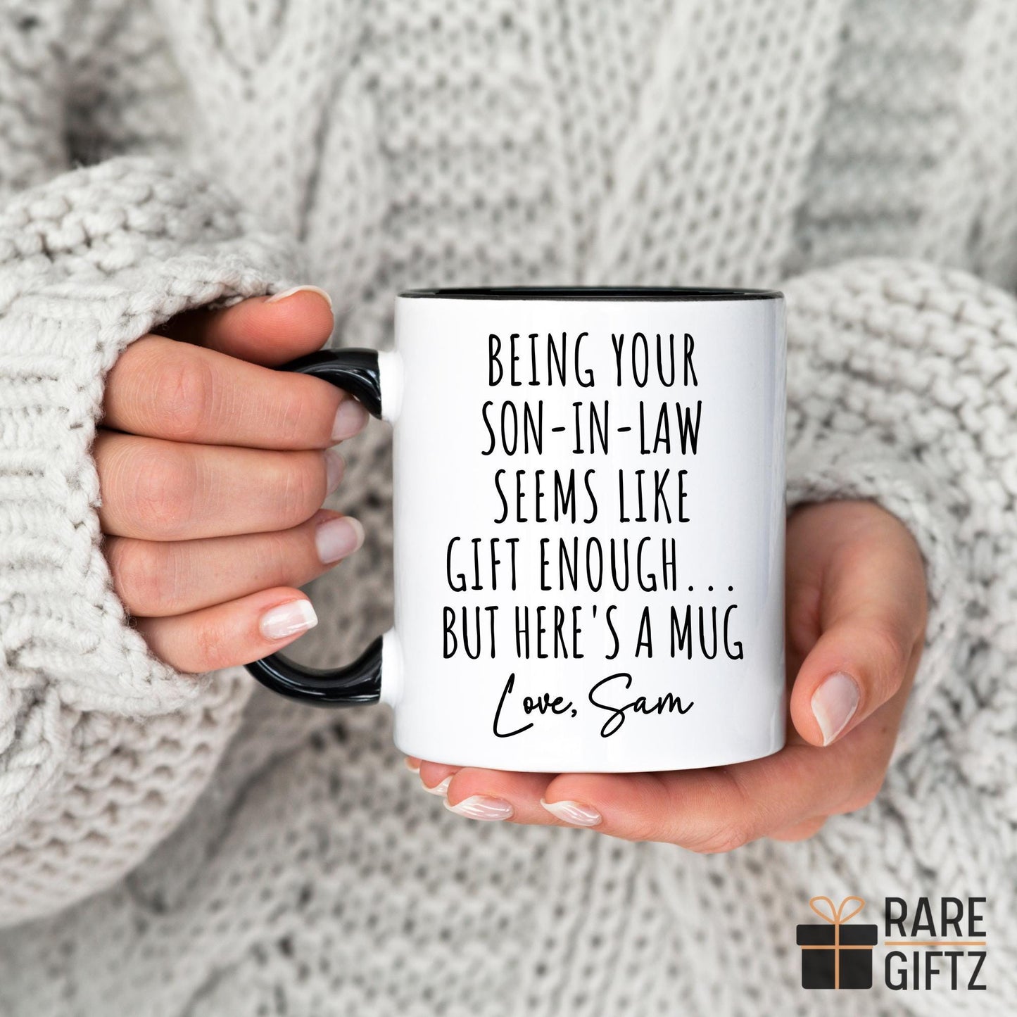 Personalized Son In Law Favorite Child Mug Gift for Mother In Law and Father In Law, Funny Son In Law Cup Gift for Mom and Dad