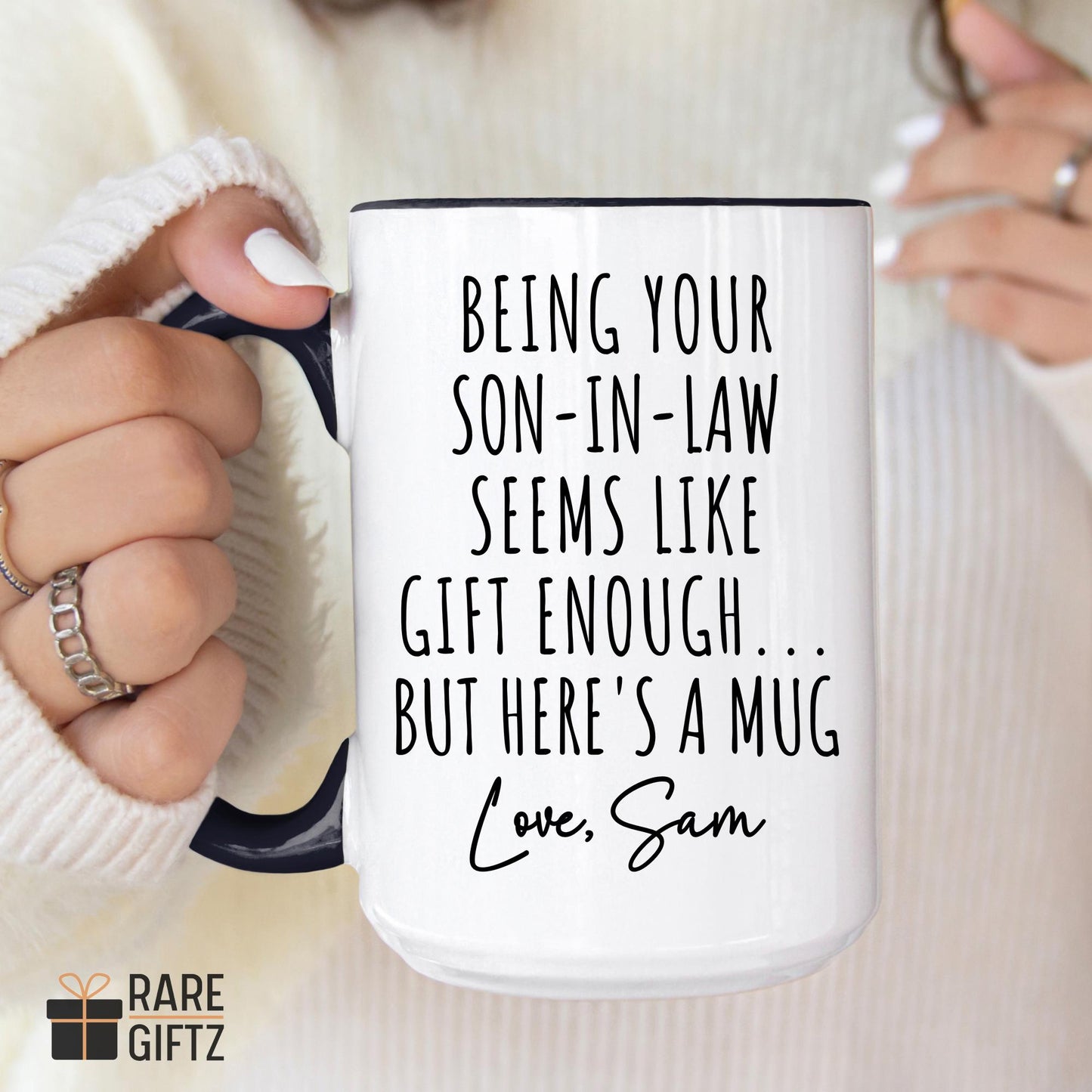 Personalized Son In Law Favorite Child Mug Gift for Mother In Law and Father In Law, Funny Son In Law Cup Gift for Mom and Dad