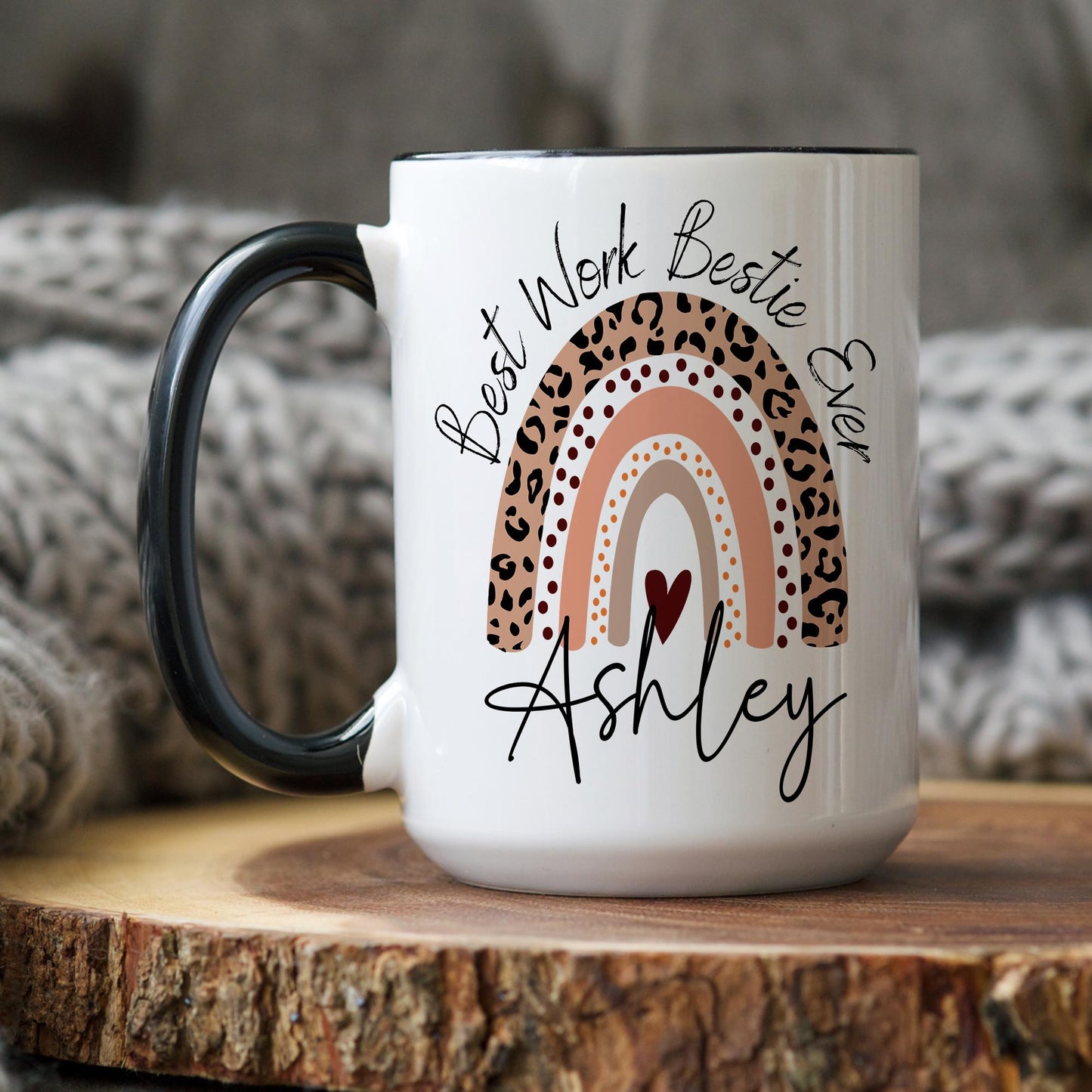 Personalized Work Bestie Gift, Gift for Co Worker, Work Bestie Leaving Mug, Personalized Bff Work Gift, Custom Work Friend Present