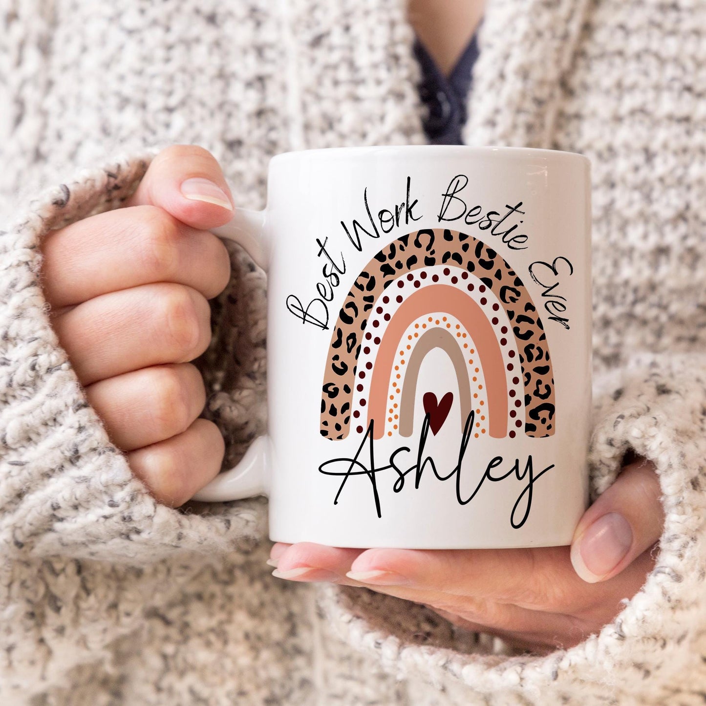 Personalized Work Bestie Gift, Gift for Co Worker, Work Bestie Leaving Mug, Personalized Bff Work Gift, Custom Work Friend Present