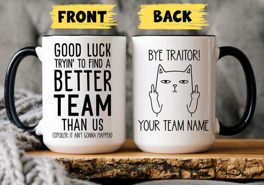 Customized Best Team Gift, Team Leaving Present, Coworking Goodbye Mug, Funny retirement Present, Colleague Work Gift, Secret Santa Present