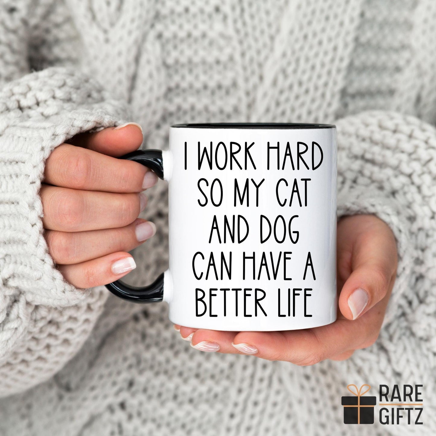 Dog cat owner gift, Funny Pet owner Mug, Cat Dog mom Mug, Funny Cat lover present, Dog Lover Gift, Dog dad cup, Pet dad mom Present
