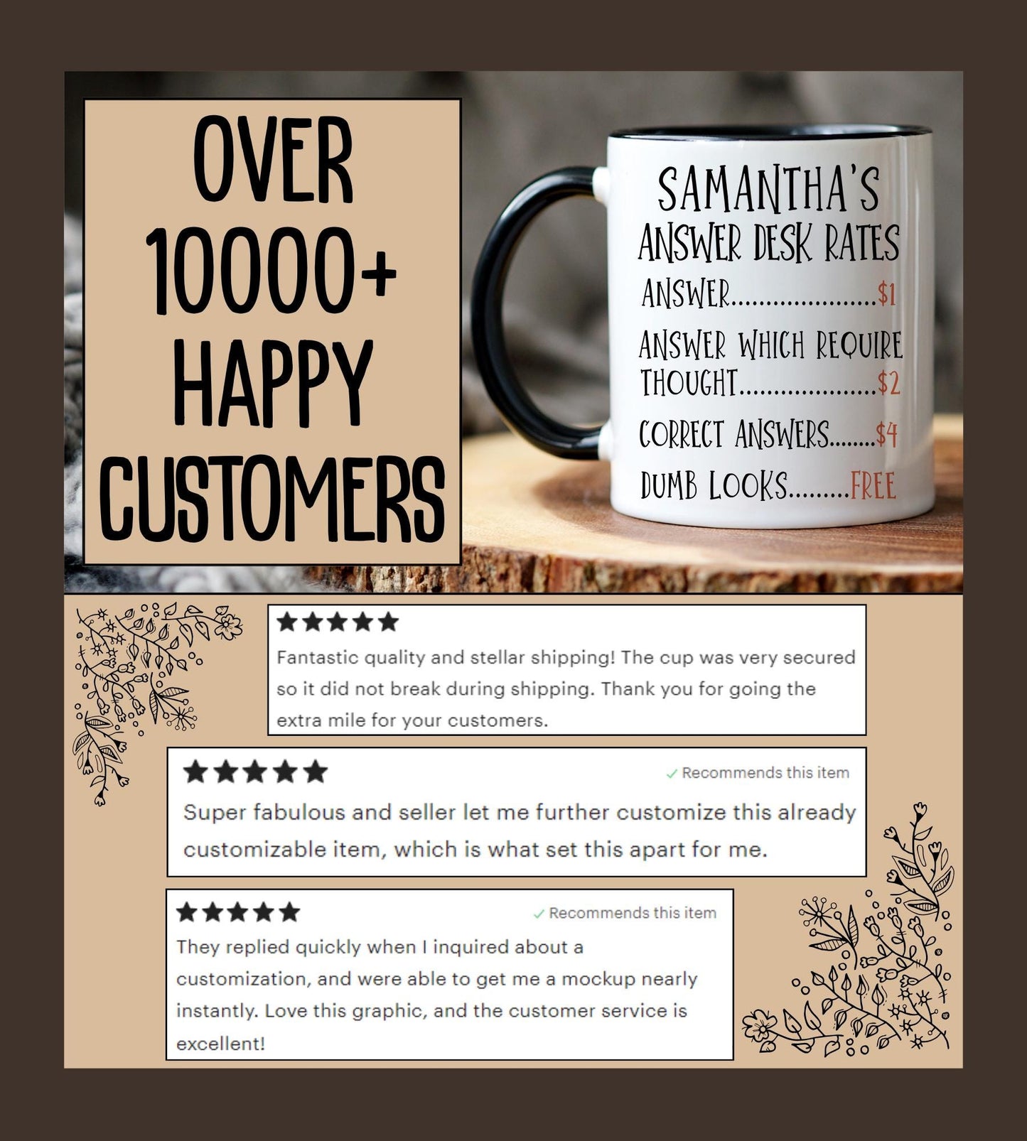 Personalized Office mug, Funny Office Gift to Coworkers Boss Manager, Funny Work Friend Gift, Present for Customer Support Tech Support
