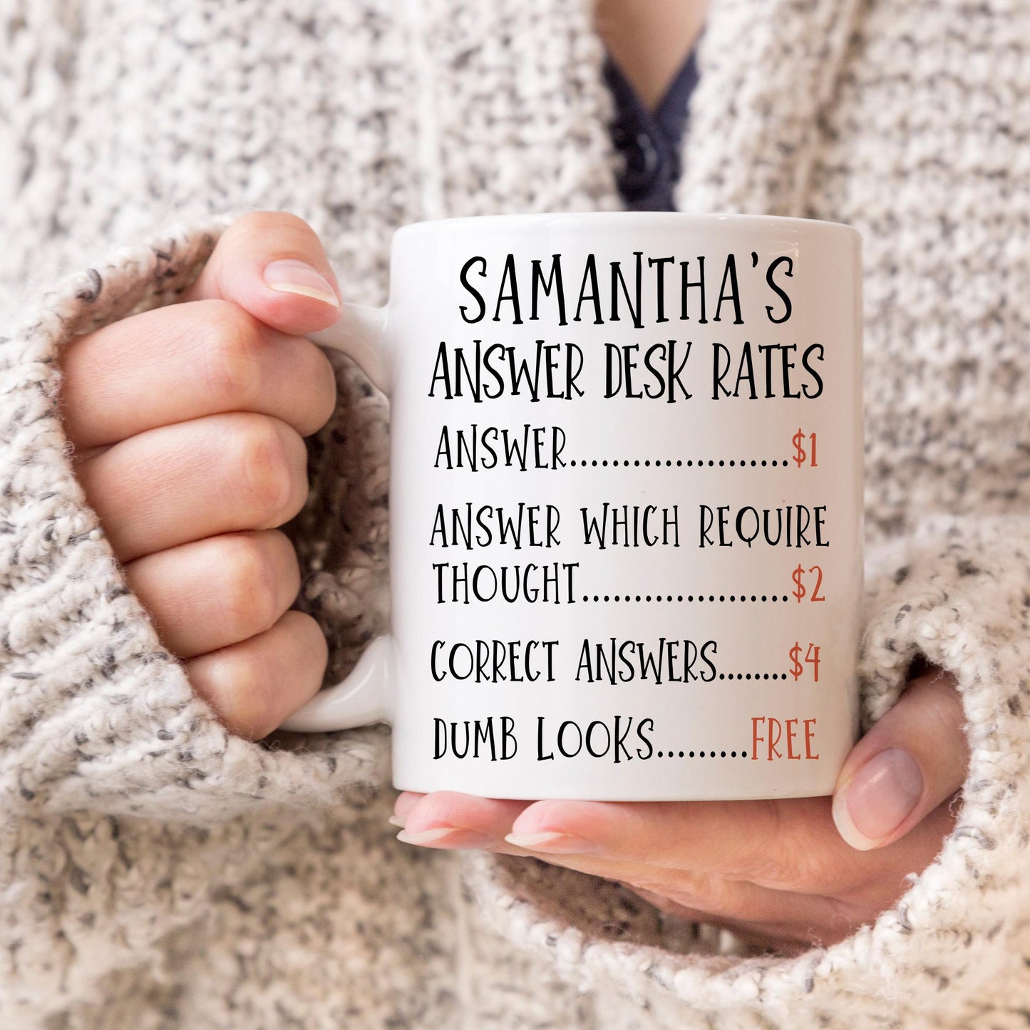 Personalized Office mug, Funny Office Gift to Coworkers Boss Manager, Funny Work Friend Gift, Present for Customer Support Tech Support