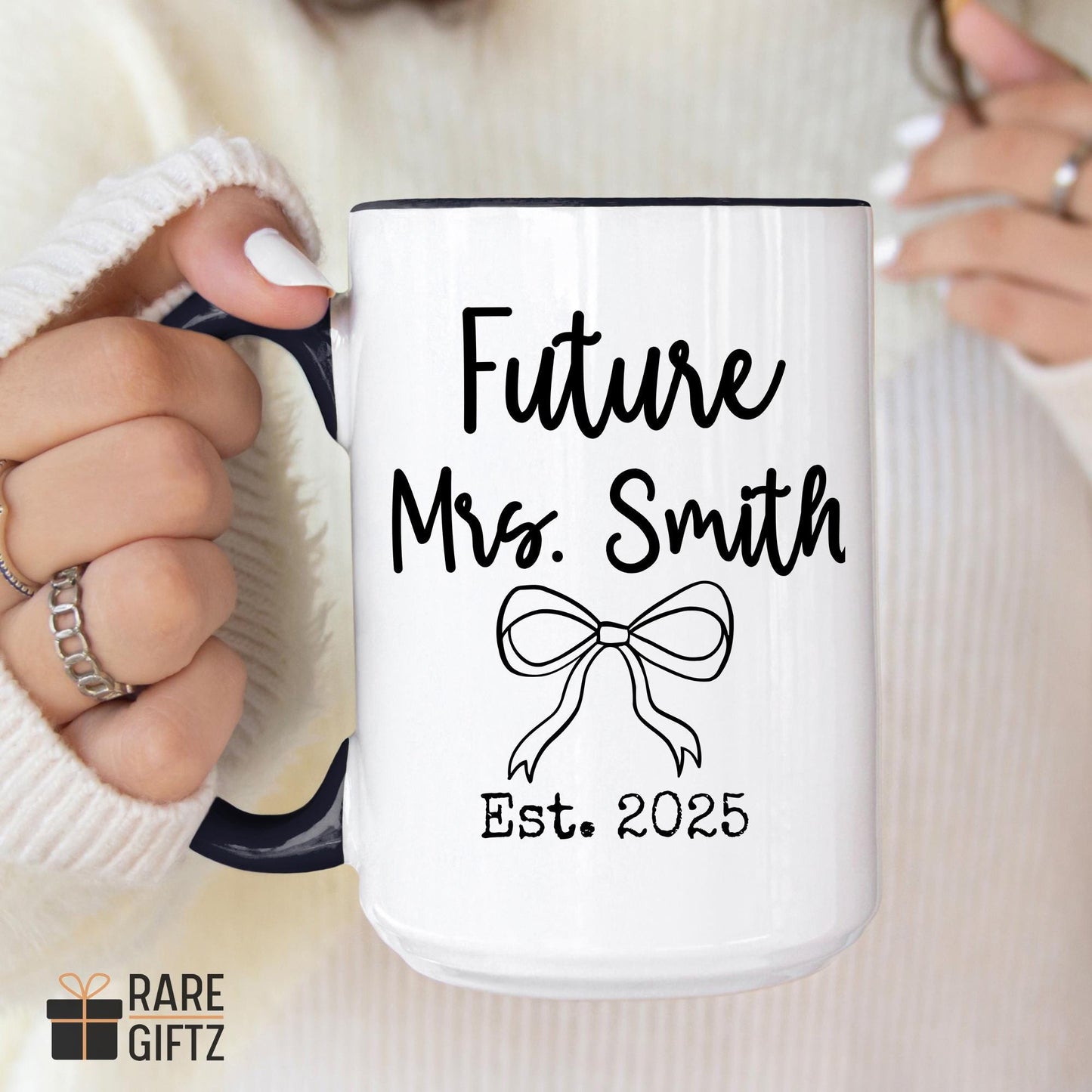 Personalized Future Mrs Mug, Engaged Mug, Bride to Be Gift, Custom Coffee Mug, Bridal Shower Gift, Engagement Gift Mug, Bride Fiance Mug
