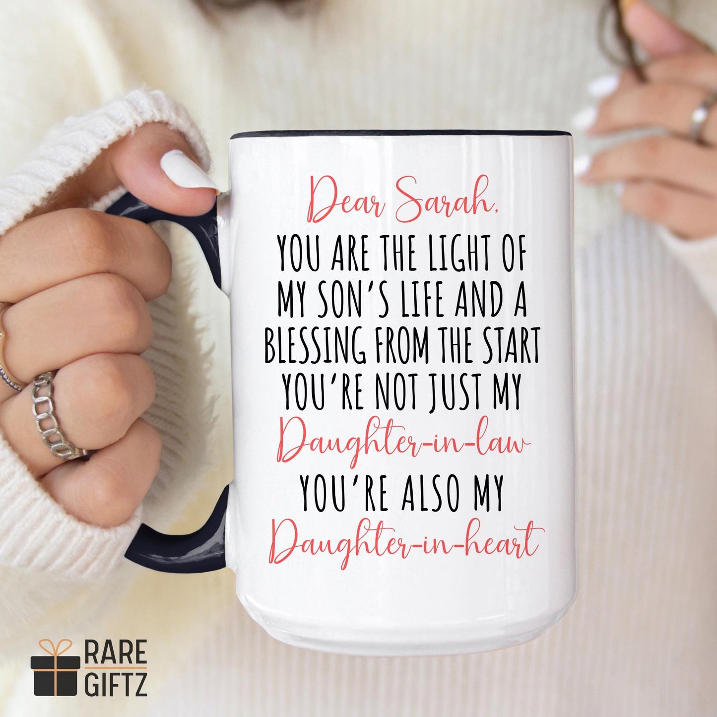 Personalized Daughter In Law Mug, Daughter-In-Law Gift, DIL Gift, For My Future Daughter In Law Sentimental Gifts For Bride Wedding Present