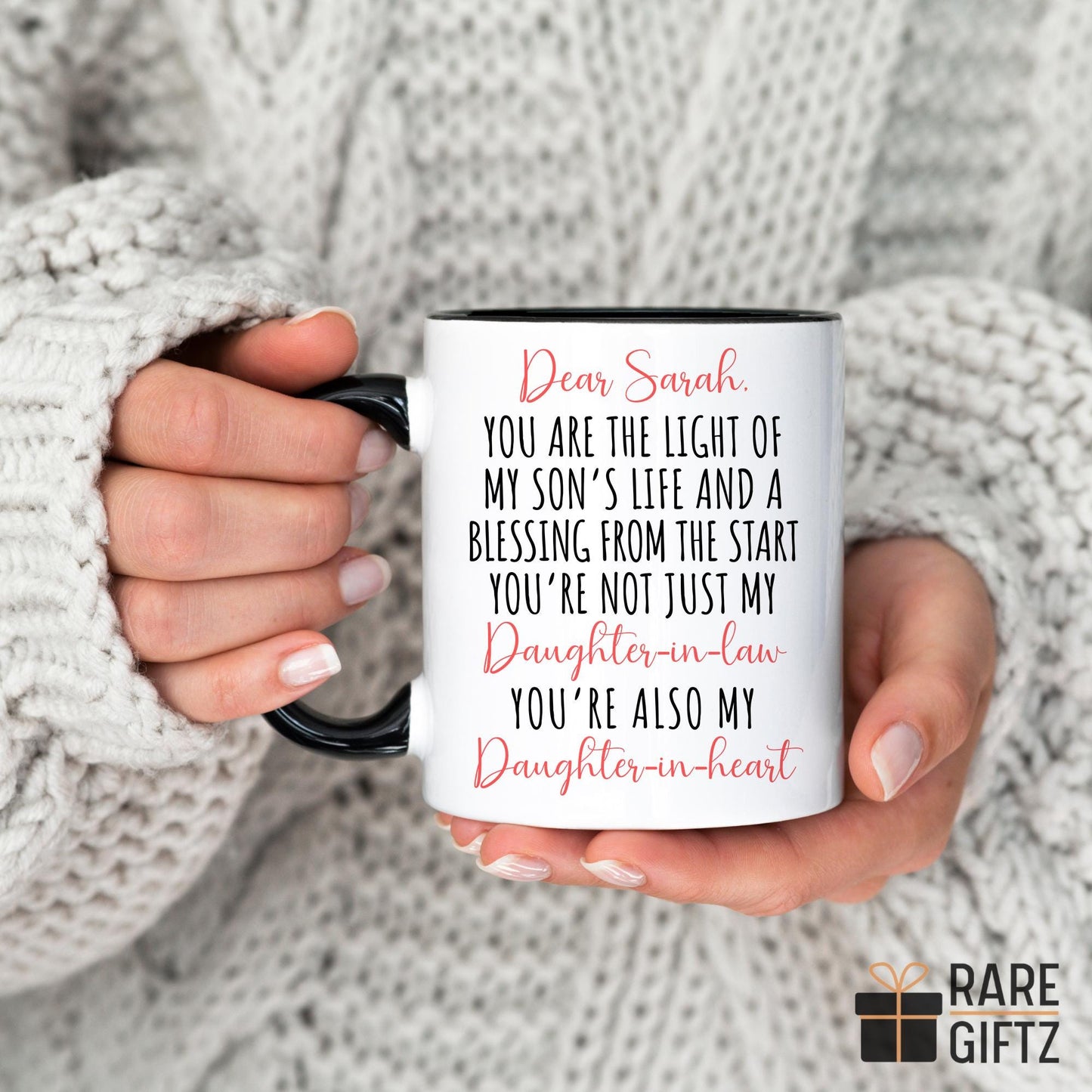 Personalized Daughter In Law Mug, Daughter-In-Law Gift, DIL Gift, For My Future Daughter In Law Sentimental Gifts For Bride Wedding Present