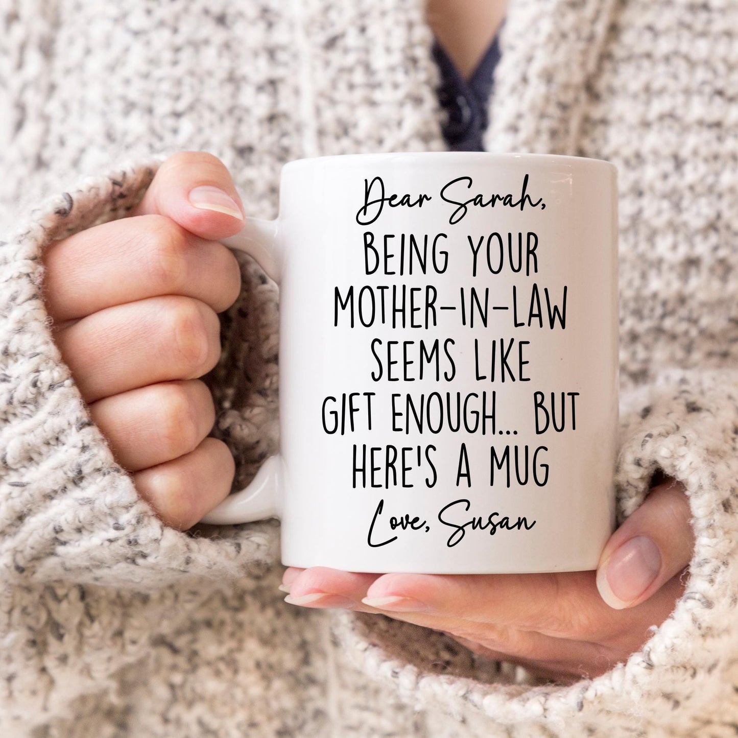 Custom Mother In Law Mug, Mom In Law Christmas Gift, Funny Mother in law Gift, Mug from Daughter Son In Law, Future Daughter In Law Mug