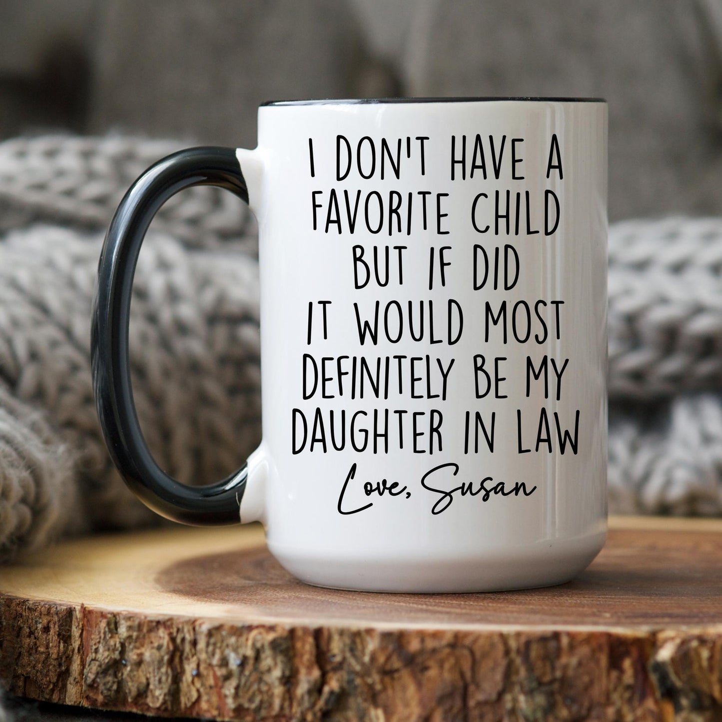 Personalized Daughter In Law Mug, Gift from Mother in law and Father In law, Funny DIL Present, Future Daughter In Law, Christmas In-laws