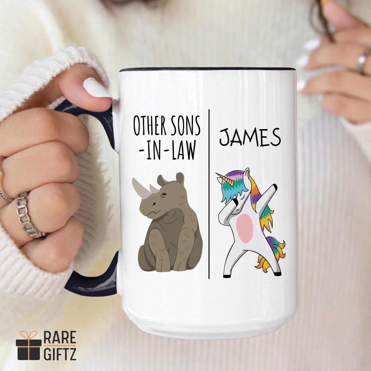 Personalized Funny Son In Law Gift From Mom Dad, Best Son In Law Mug from Mother in Law, Best Fathers Day Gift For Son-In-Law Present