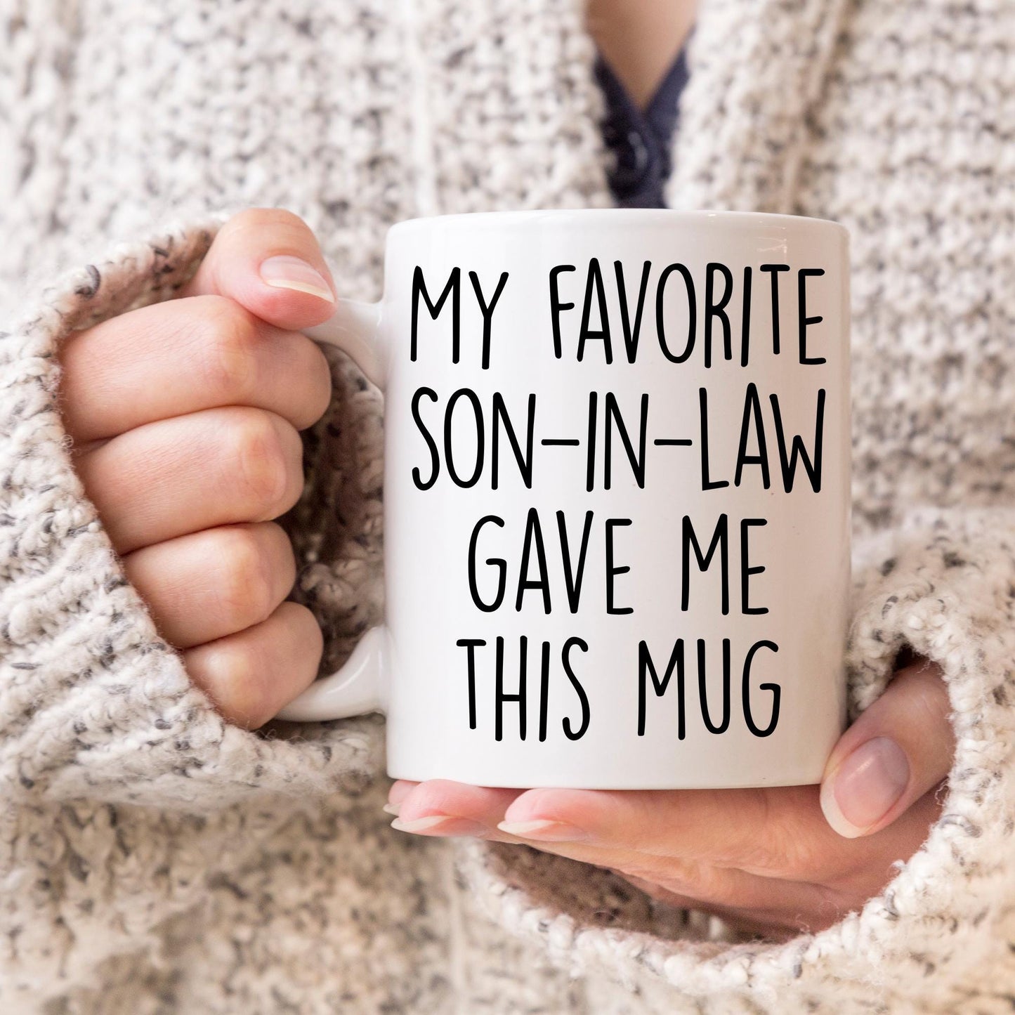 Custom Son In Law Mug, Personalized Gift from Mother In Law and Father In Law, Funny Son In Law Cup Gift From Mom and Dad. SIL Present