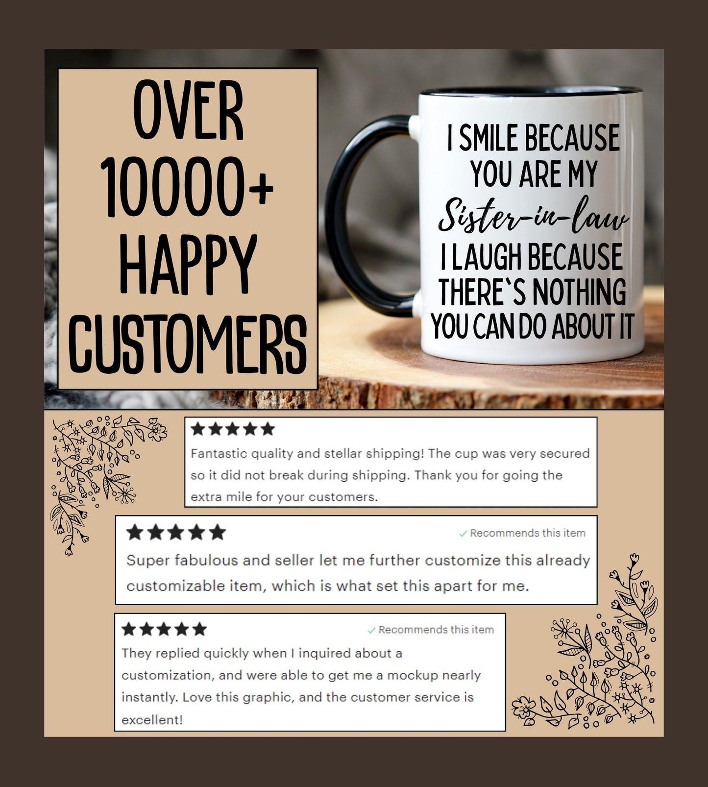 Sister-in-Law Mug, Future Sister-in-Law Gift, New Sister-in-Law Gift, Funny In-Law Gift, Bonus Sister Mug, Gift from Sister-in-Law Christmas