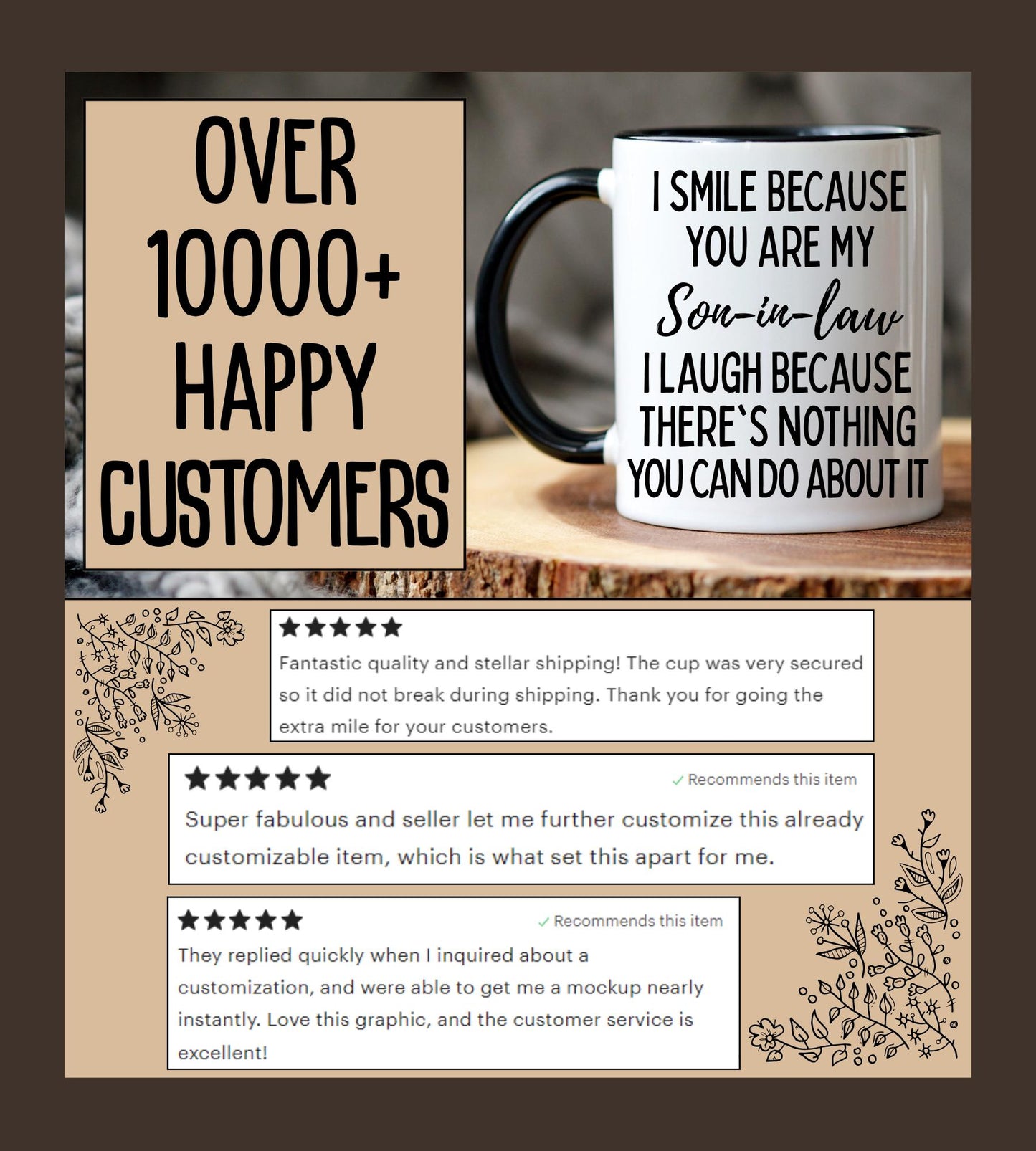 Son In Law Mug, Son In Law Gift From Mother In Law, Personalized Fathers Day Gift For Son-In-Law, Funny Wedding Birthday Christmas Present