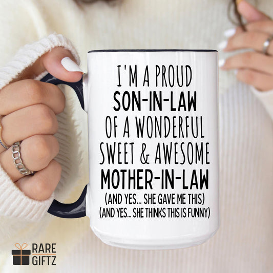 Funny Son In Law Mug, Son-In-Law Gift, SIL Gift, For My Son In Law Future Son In Law Sentimental Gifts For Groom Wedding Gift Groom Wedding