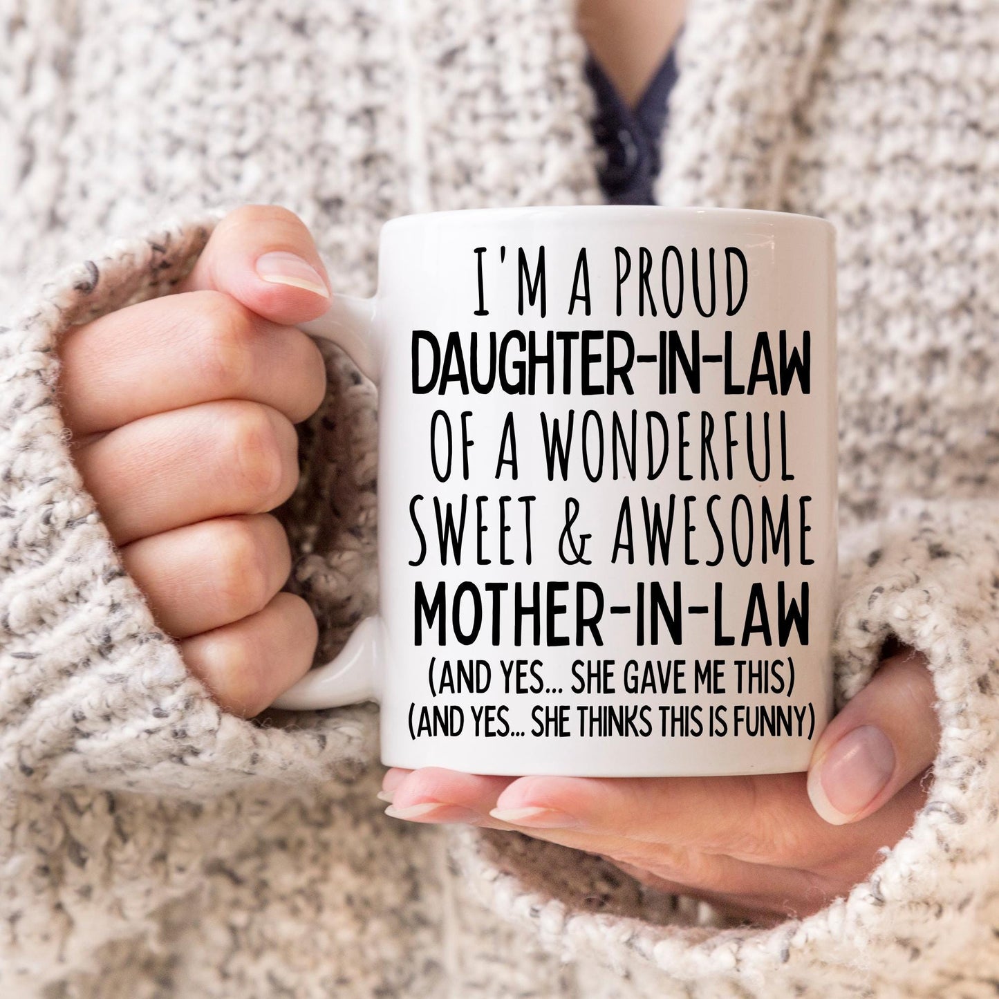 Funny Daughter In Law Gift, Future Daughter In Law Mug Gift for Bride to be, Wedding Gift, Son's Wife for Birthday Gift, Sons Wife Present