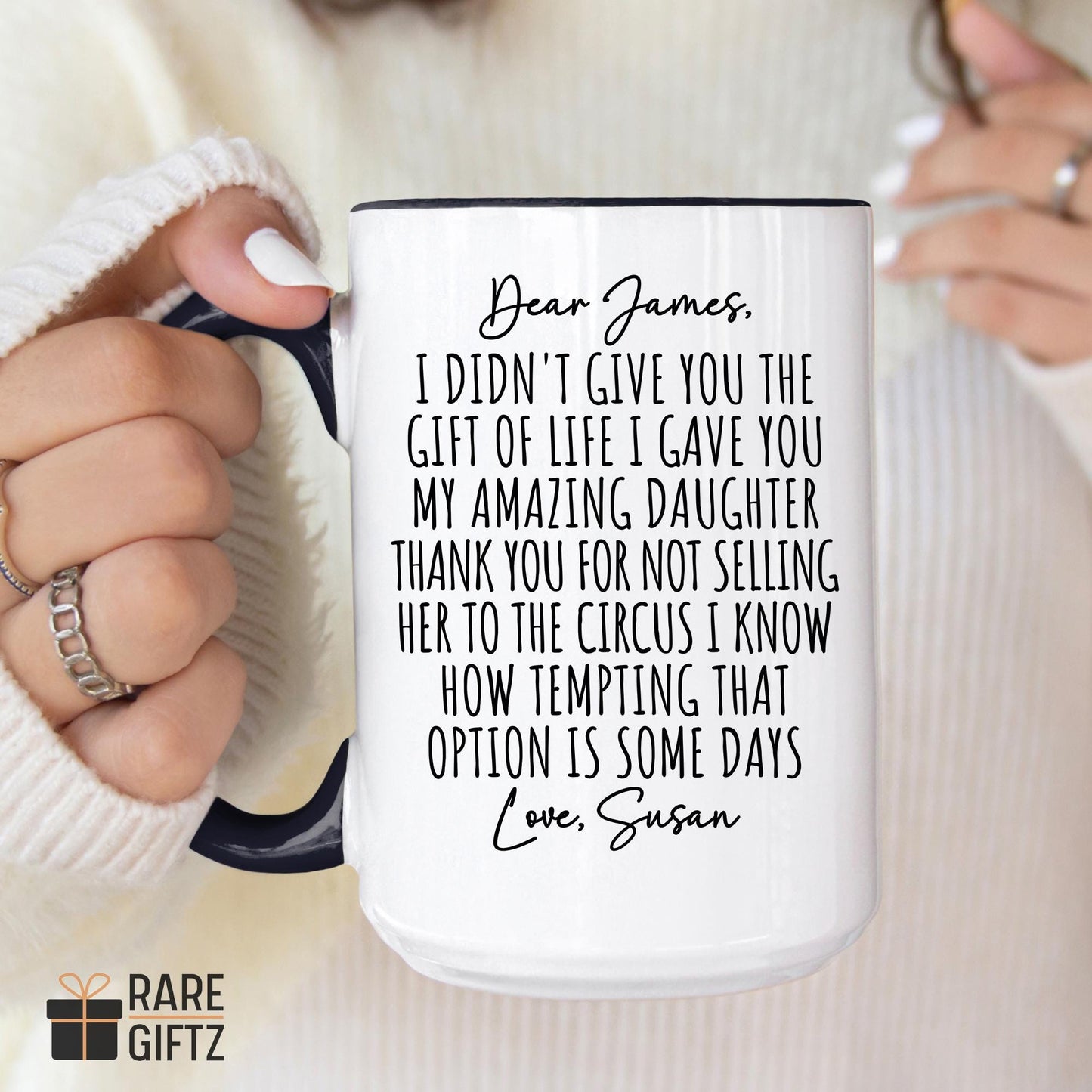 Personalized Son In Law Mug, Son-In-Law Gift, SIL Gift, For My Son In Law Future Son In Law Sentimental Gifts For Groom, Groom Wedding Mug