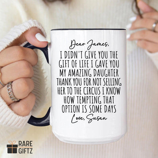 Personalized Son In Law Mug, Son-In-Law Gift, SIL Gift, For My Son In Law Future Son In Law Sentimental Gifts For Groom, Groom Wedding Mug