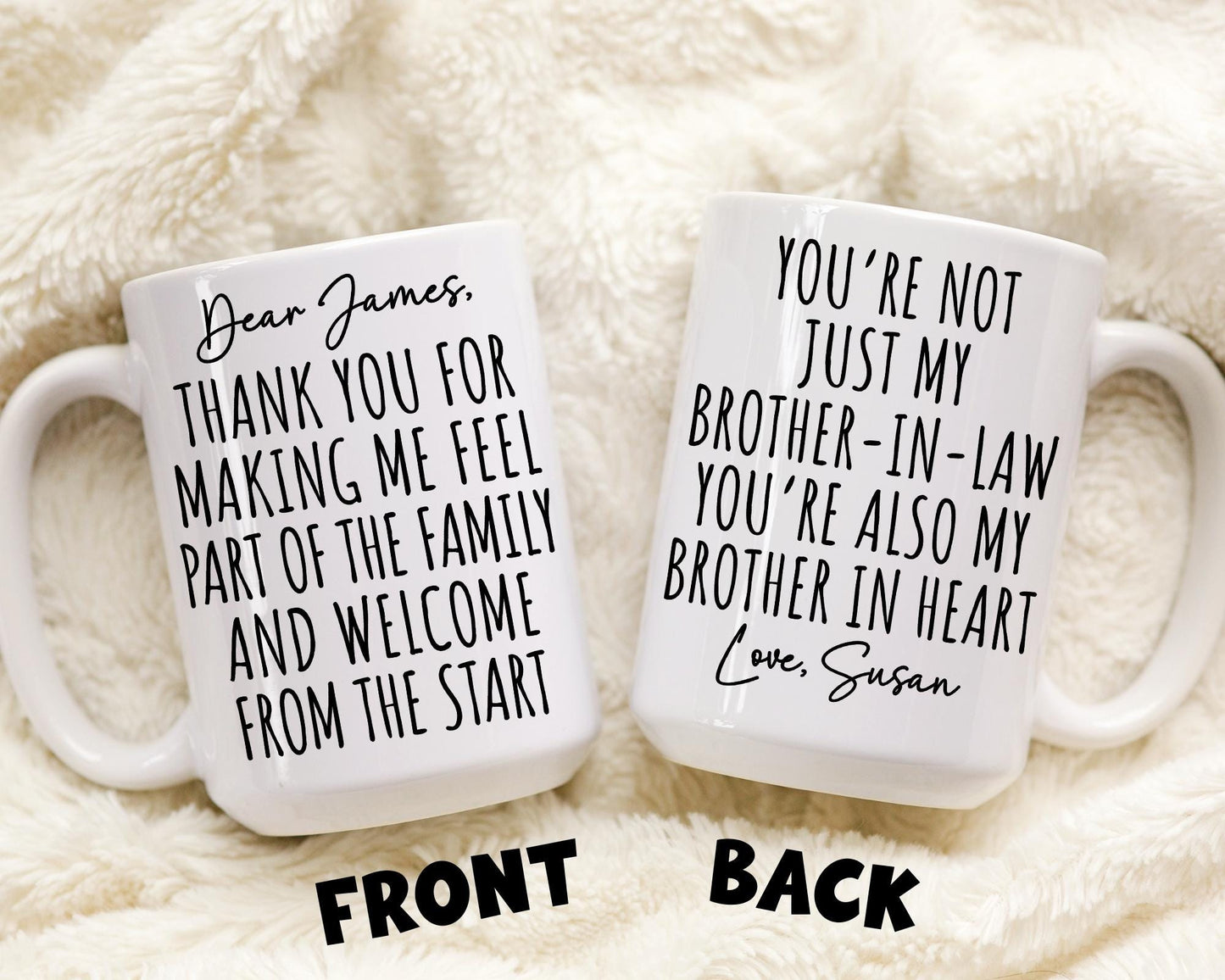 Personalized Brother In Law Mug, Brother-In-Law Gift From Bride, Future Brother In Law Sentimental, Brother In Law Wedding Custom Present