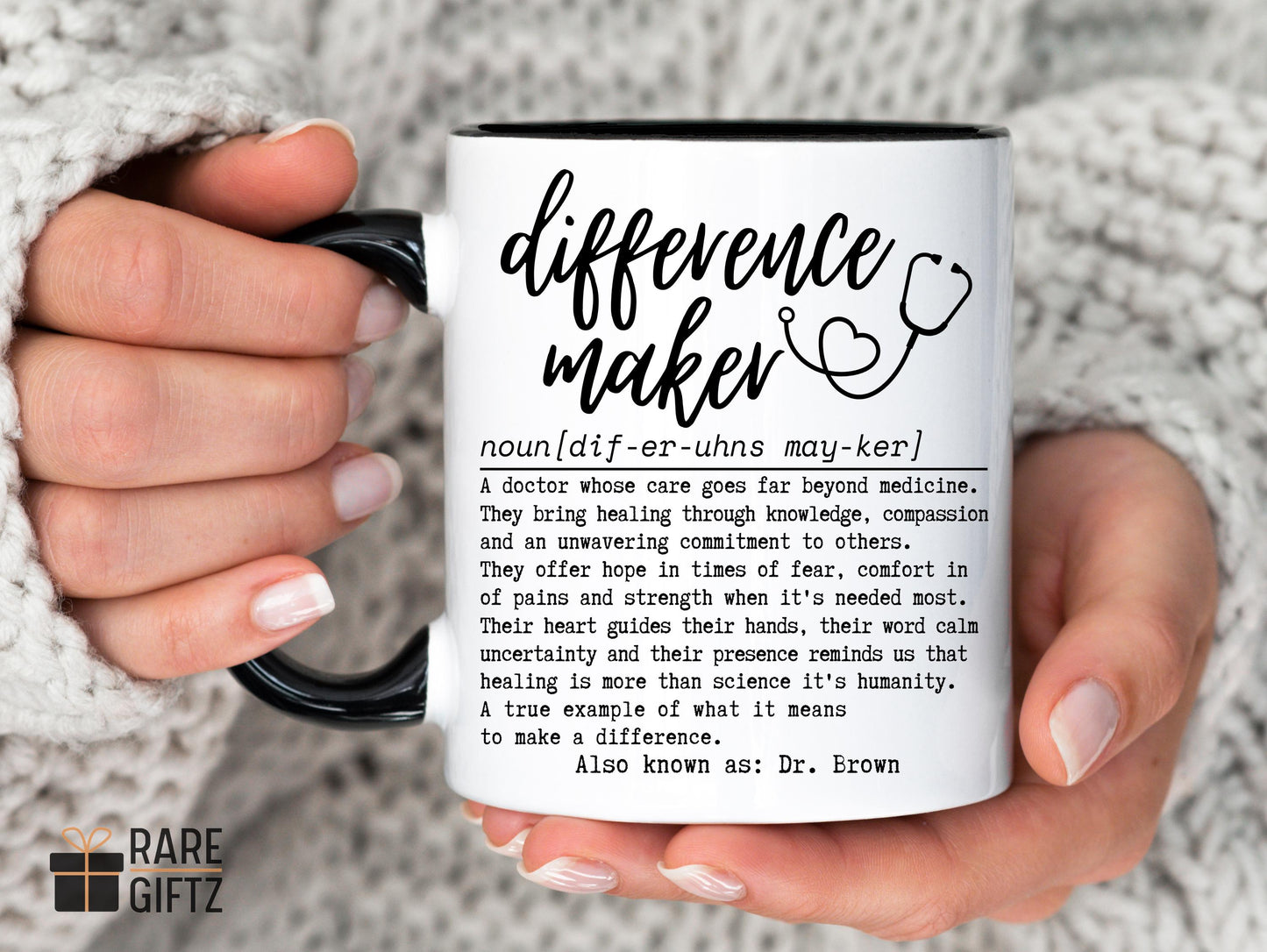 Doctor Thank you Mug, Doctor Appreciation Gift, Personalized Doctor Mug, Dr Medical Appreciation Gift (RG005)