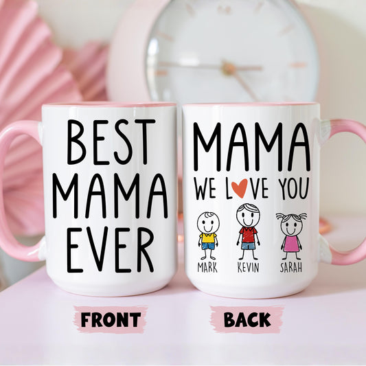 Mama Mug, Personalized Mama Gift, Custom Mama Mug, Mama Birthday Cup, Mama Mug With Kids Names, Mama Mother's Day Mug, Mom Birthday Present