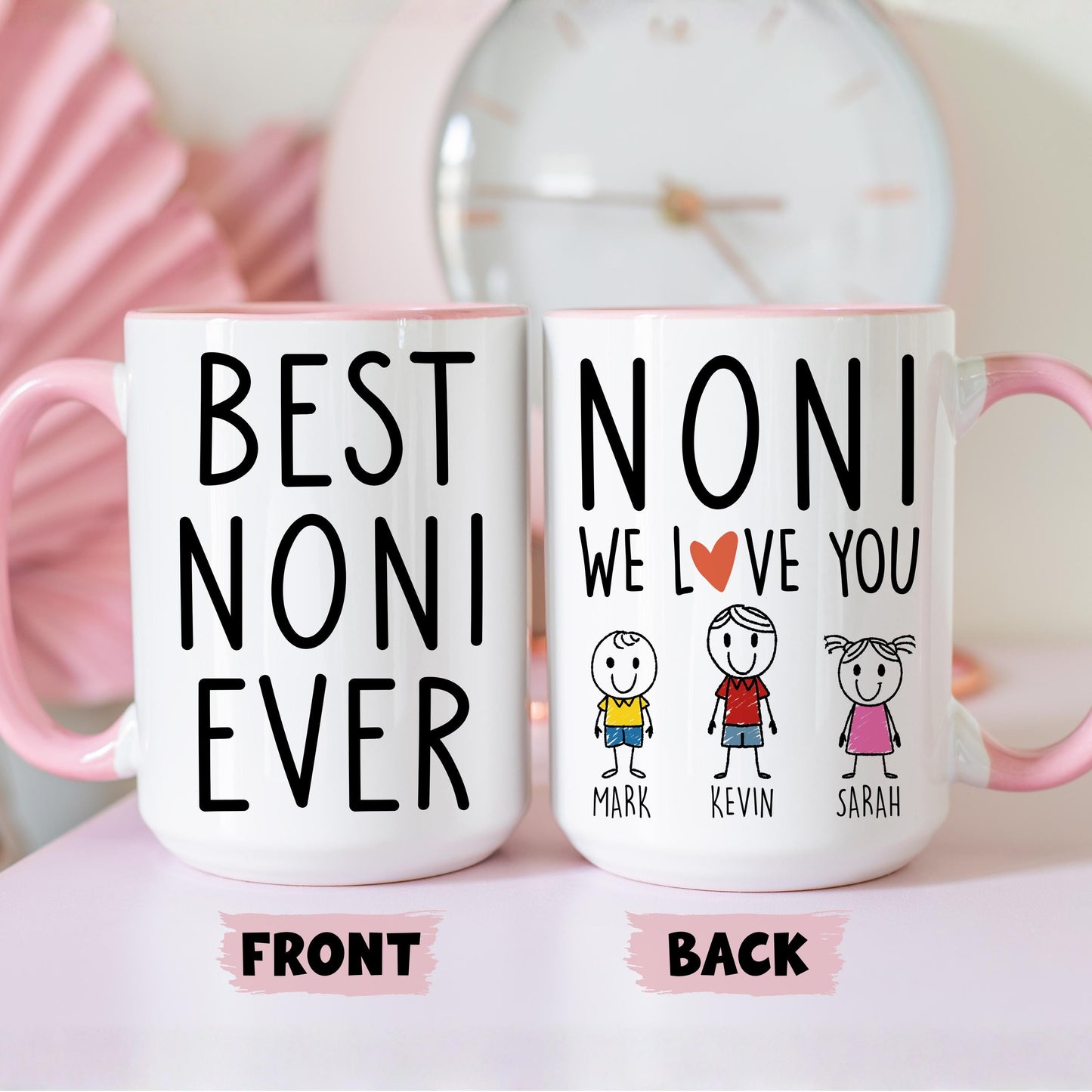 Noni Mug, Personalized Noni Mug, Custom Noni Gifts from Grandkids Names Grandchildren, Noni Mother's Day Gift, Noni Birthday Present