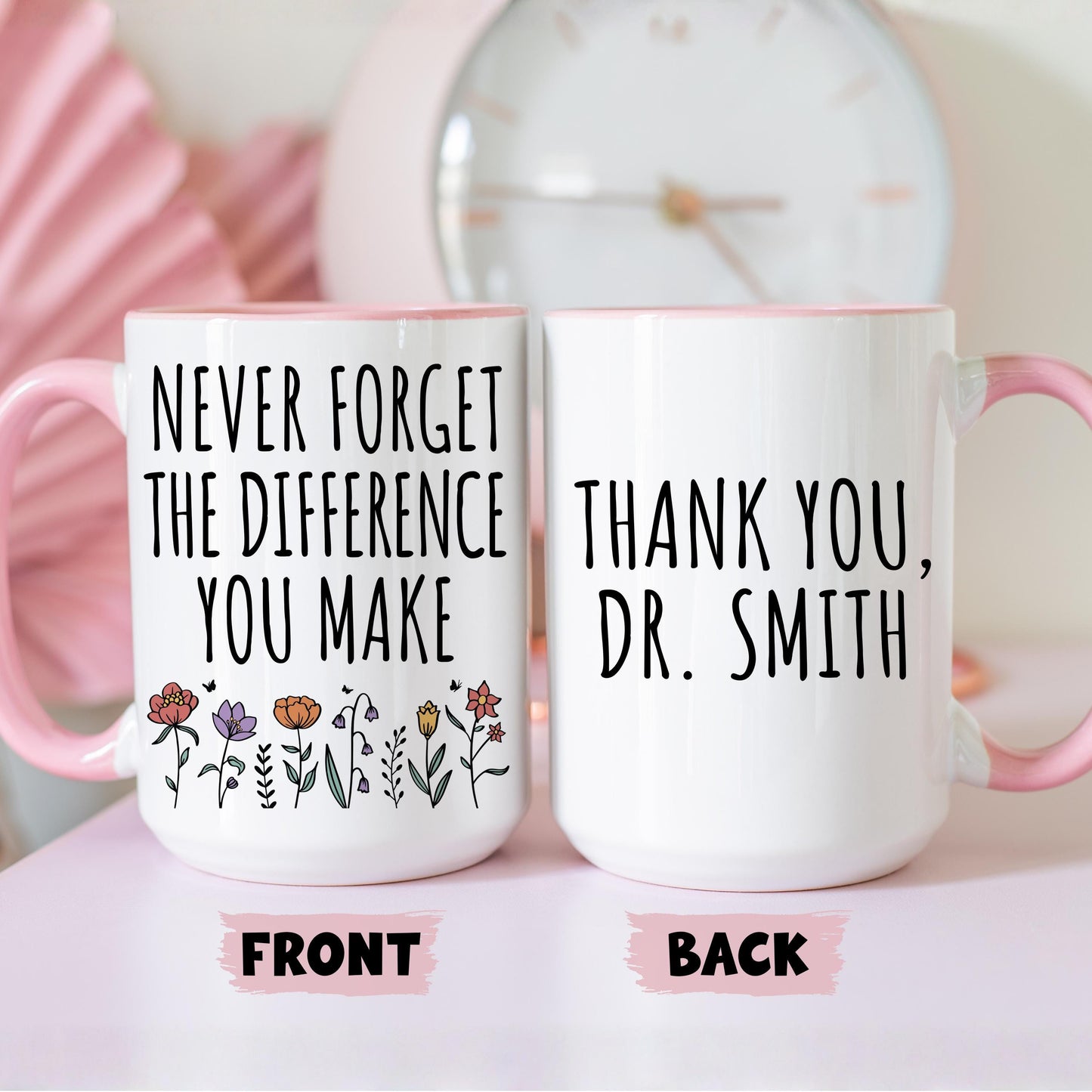 Personalized Doctor Mug, Doctor Appreciation Week Gift, Dr Thank you Cup (RG002)