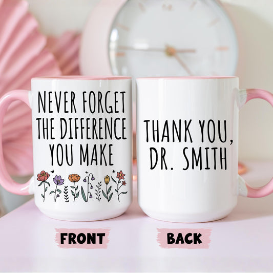 Personalized Doctor Mug, Doctor Appreciation Week Gift, Dr Thank you Cup (RG002)