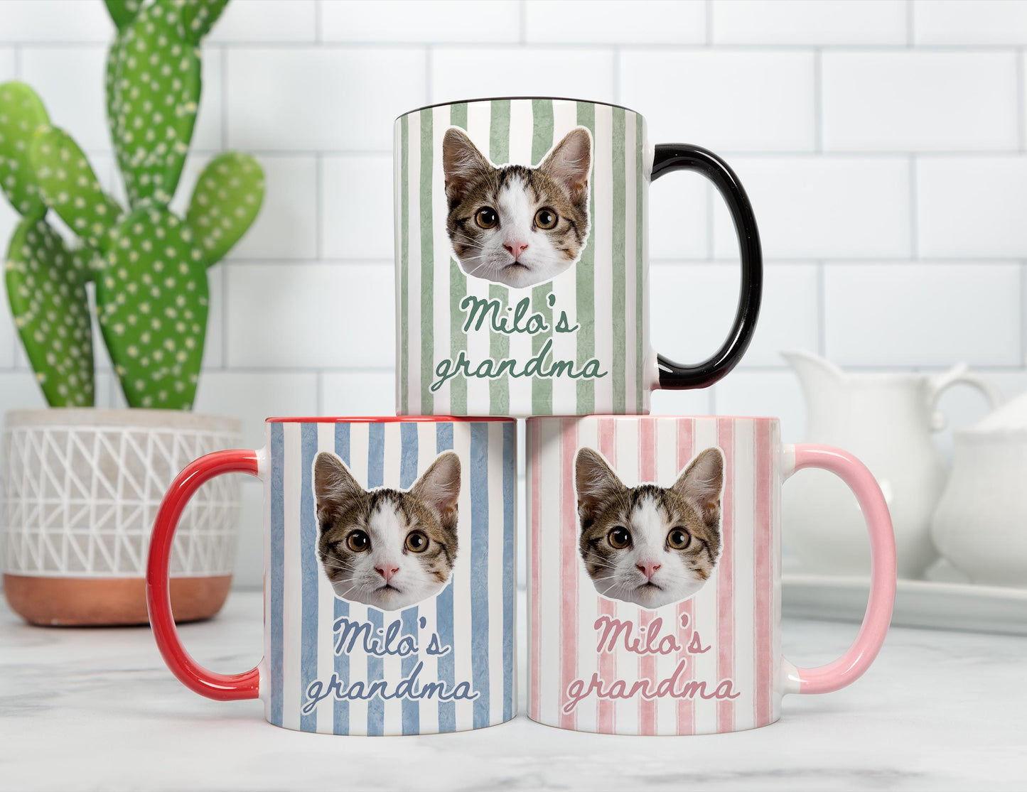 Cat Grandma Mug, Personalized Cat Grandma Gift, Cat Grandma Coffee Mug, New Cat Owner Grandma, Grandma Cat Photo Present, Grandma Birthday
