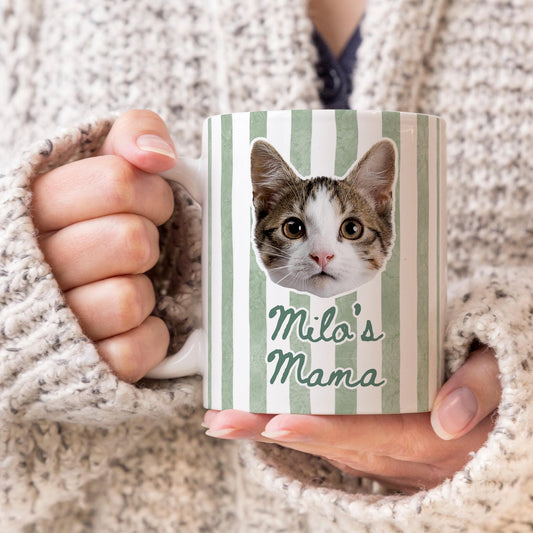Cat Mama Mug, Personalized Cat Mama Gift, Cat Mama Coffee Mug, New Cat Owner Mama, Mama Cat Photo Present, Cat Mama Birthday mother's day