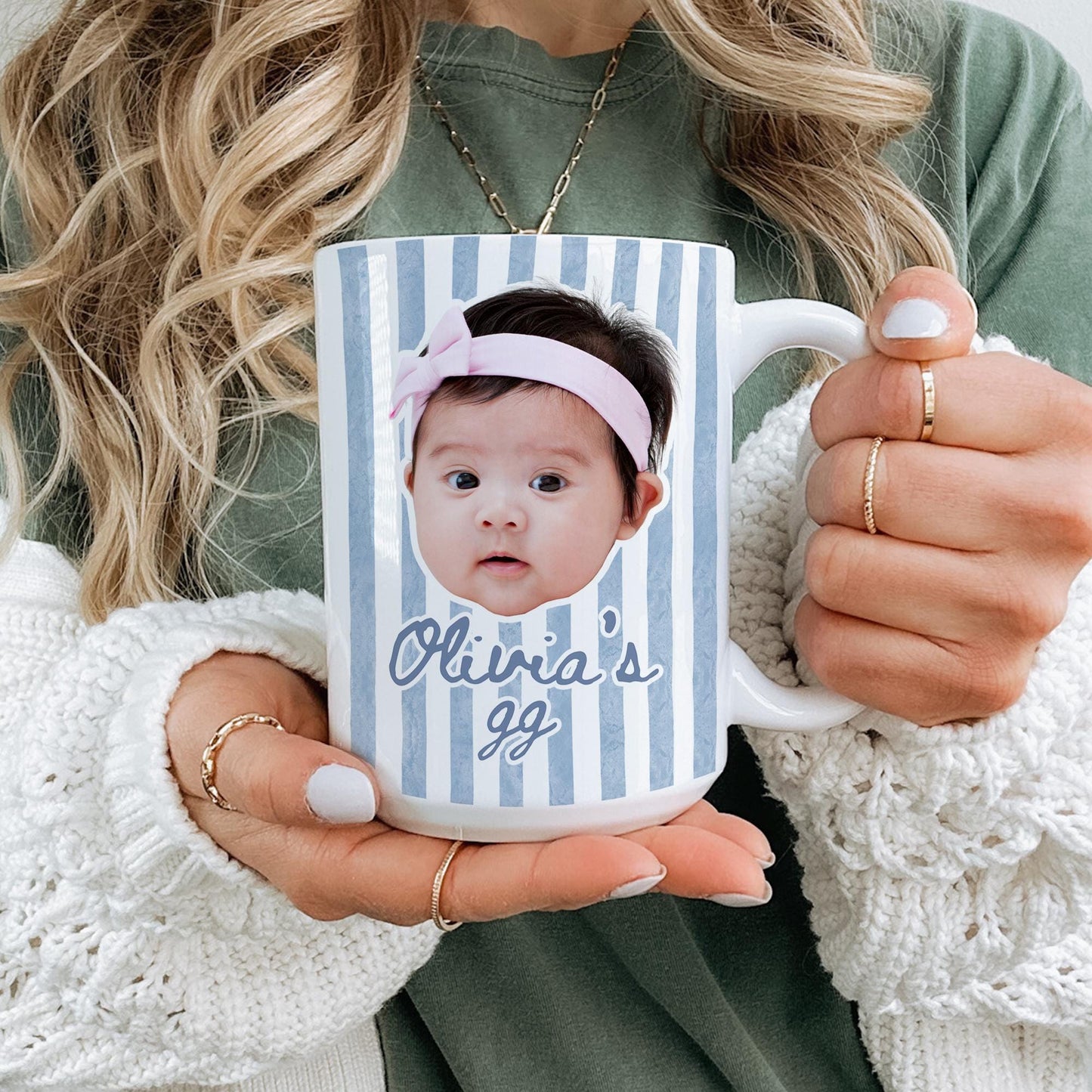 Gg Baby Face Mug, Personalized Gg Kids Face Mug, Baby Face Photo Birthday Gift, Custom Gg Baby Face Mug, New Gg Mother's day Present Mug