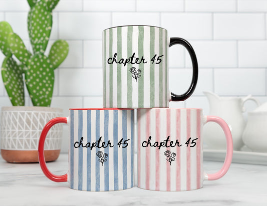 45 Birthday Mug, Custom 45th Birthday Gift, Personalized Chapter 45 Mug, Custom Birth month Flower Mug, 45th birthday Bestie, Turning 45 Cup