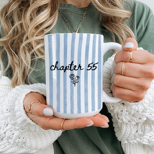 55 Birthday Mug, Custom 55th Birthday Gift, Personalized Chapter 55 Mug, Custom Birth month Flower Mug, 55th birthday Bestie, Turning 55 Cup