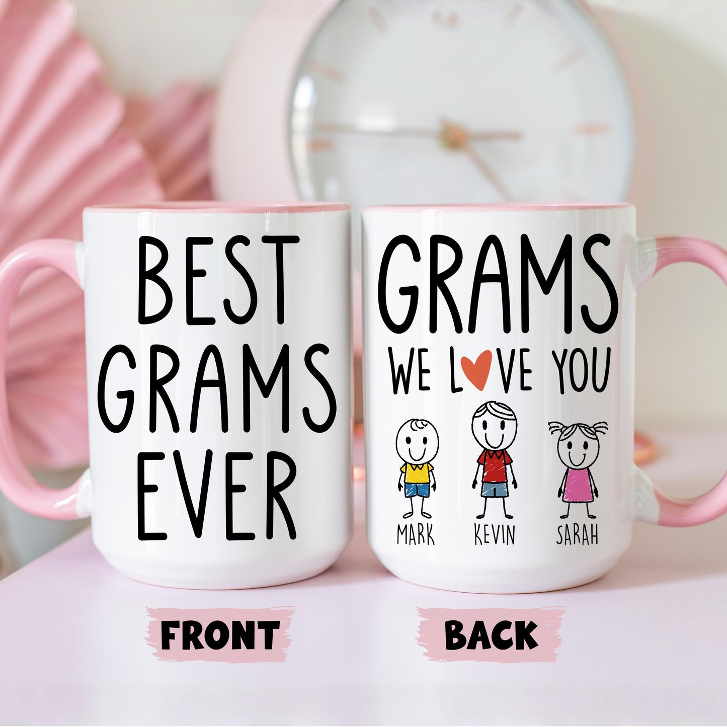 Grams Mug, Personalized Grams Mug, Custom Grams Gifts from Grandkids Names Grandchildren, Grams Mother's Day Gift, Grams Birthday Present