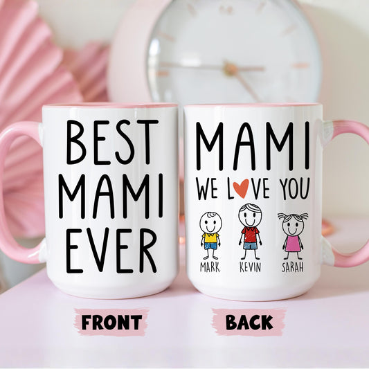 Mami Mug, Personalized Mami Mug, Custom Mami Gifts from Grandkids Names Grandchildren, Mami Mother's Day Gift, Mami Birthday Present