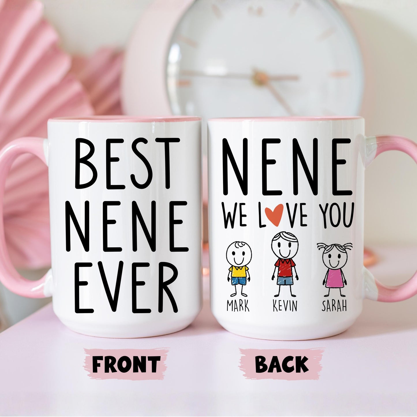 Nene Mug, Personalized Nene Mug, Custom Nene Gifts from Grandkids Names Grandchildren, Nene Mother's Day Gift, Nene Birthday Present