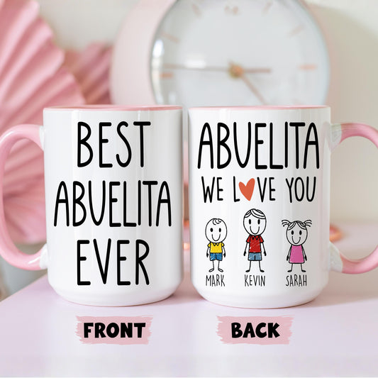 Abuelita Mug, Personalized Abuelita Mug, Custom Abuelita Gift from Grandkids Name Grandchildren, Abuelita Mother Day Gift, Abuelita Birthday