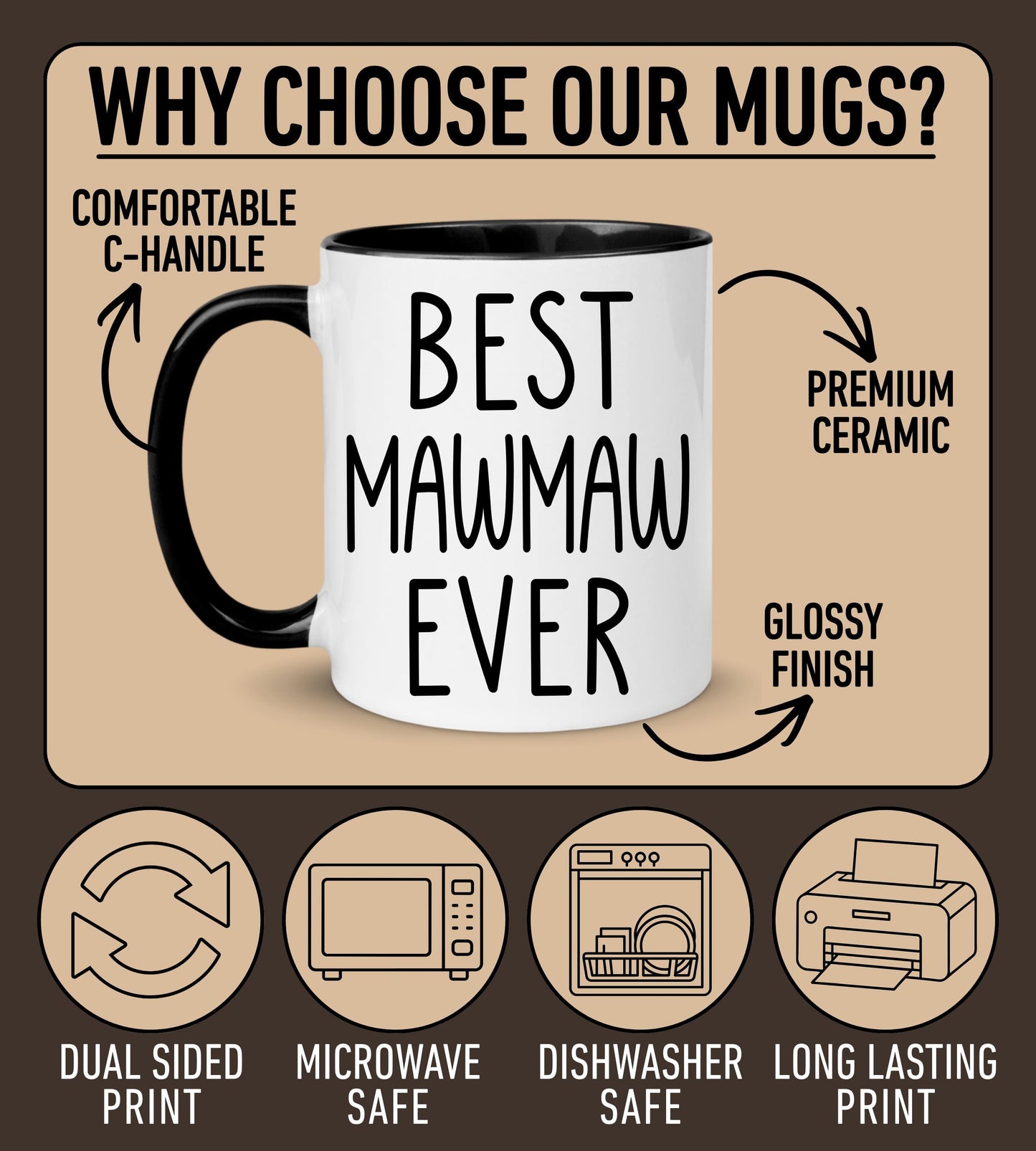 Mawmaw Mug, Personalized Mawmaw Mug, Custom Mawmaw Gift from Grandkid Names Grandchildren, Mawmaw Mother's Day Gift, Mawmaw Birthday Present