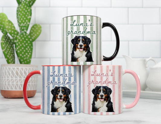 Dog Grandma Mug, Personalized Dog Grandma Gift, Dog Grandma Coffee Mug, New Dog Owner Grandma, Grandma Dog Photo Present, Grandma Birthday