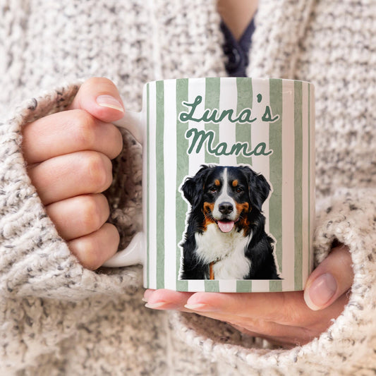 Dog Mama Mug, Personalized Dog Mama Gift, Dog Mama Coffee Mug, New Dog Owner Mama, Mama Dog Photo Present, Mama Birthday, Mama Mother's day
