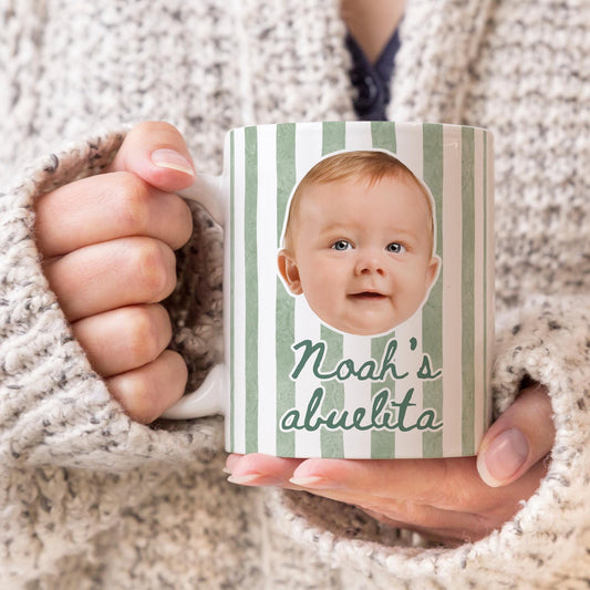 Abuelita Baby Face Mug, Personalized Abuelita Kids Face Mug, Baby Face Photo Birthday Gift, Custom Abuelita Baby Face Mother's day Present