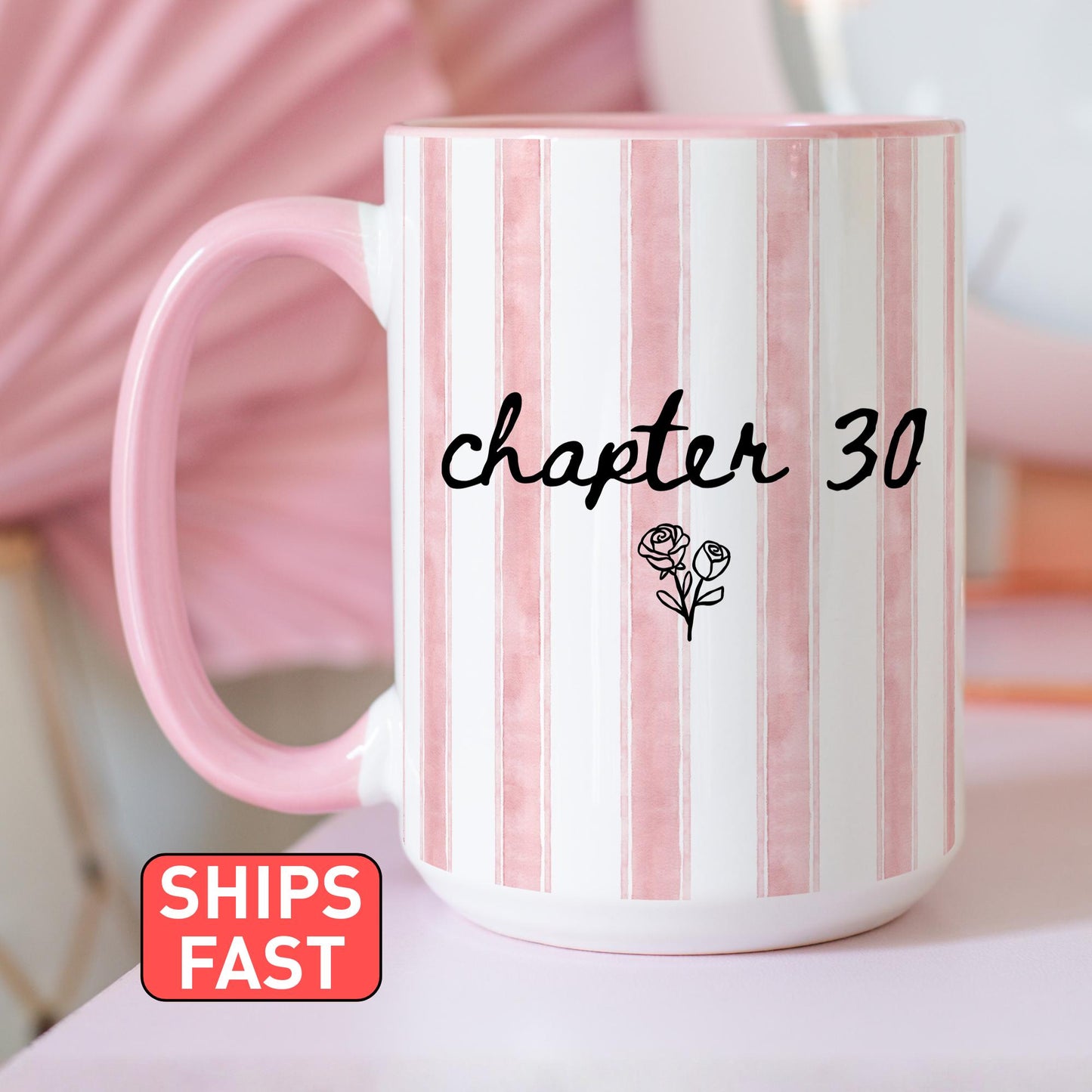 30 Birthday Mug, Custom 30th Birthday Gift, Personalized Chapter 30 Mug, Custom Birth month Flower Mug, 30th birthday Bestie, Turning 30 Cup