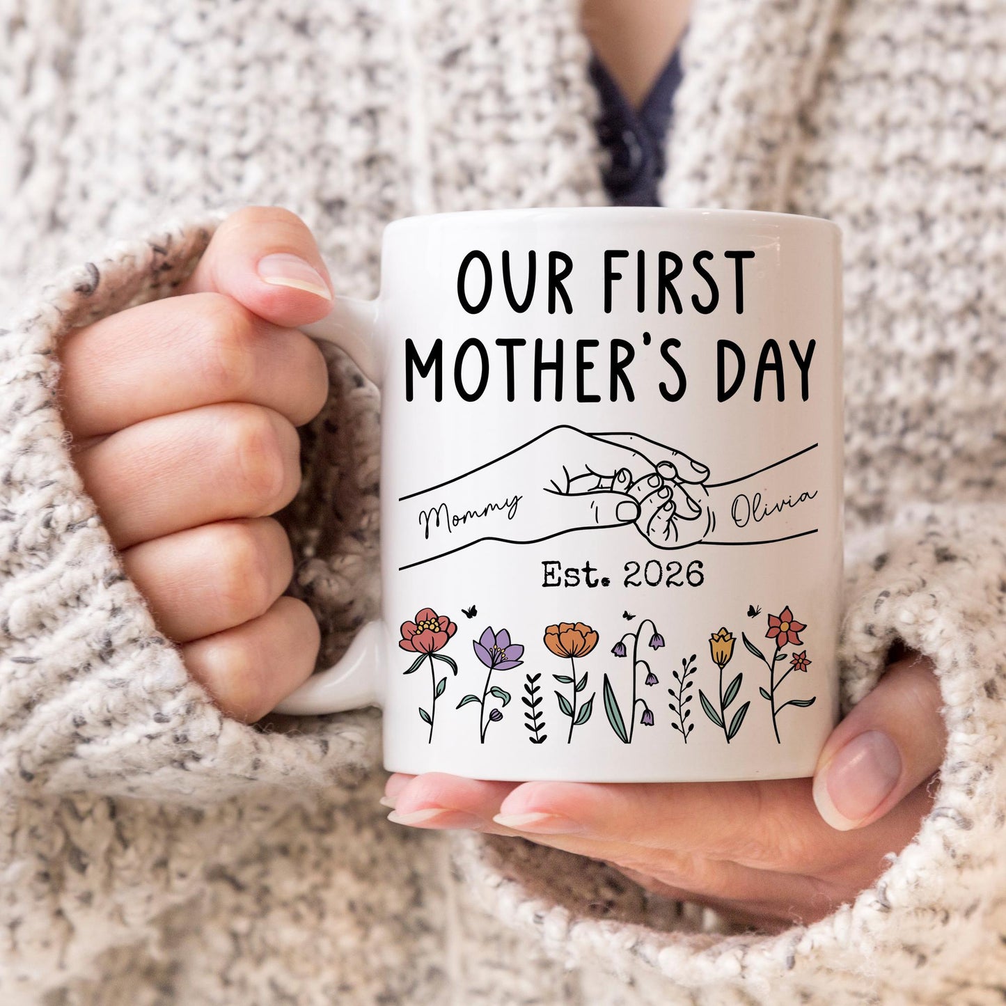 First Mother's Day Mug, Personalized New Mom Mug, First Time Mom Mug, Gift For New Mama, 1st Mother's Day Gift, Custom New Mom Present