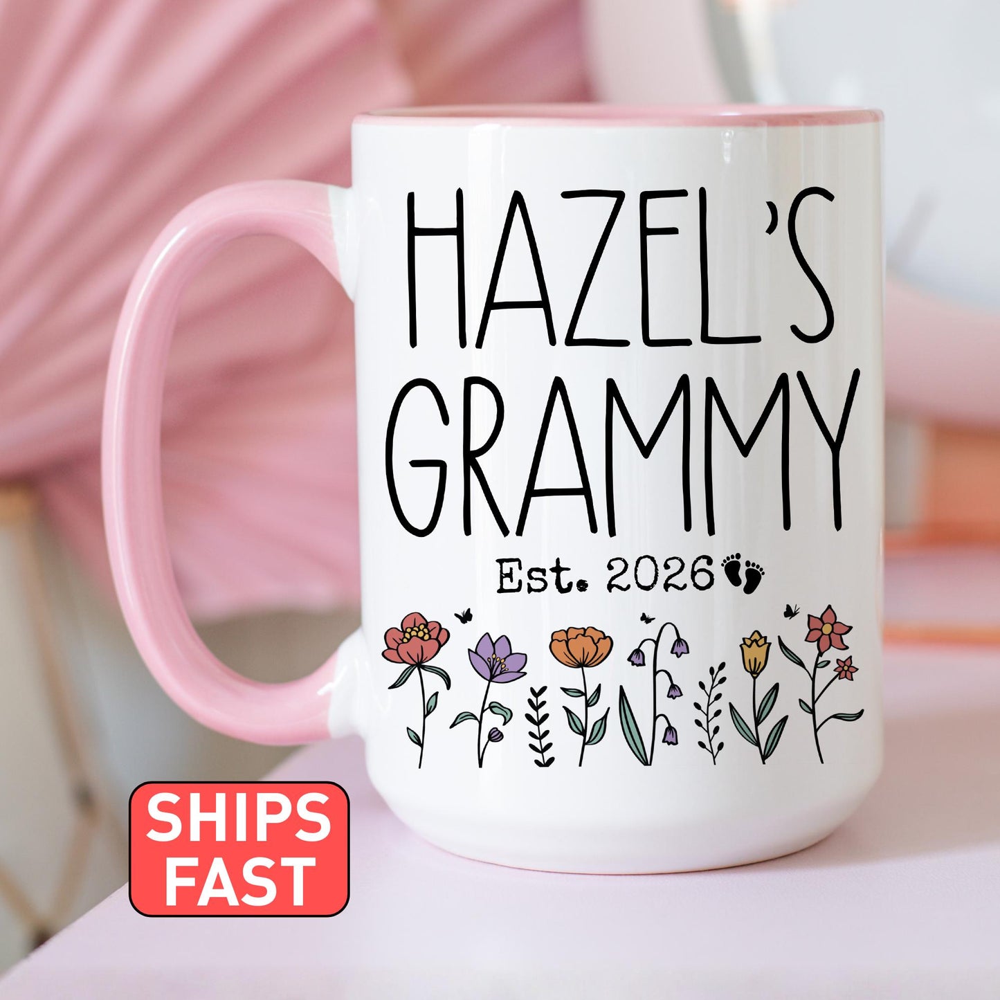 First Time Grammy Mug, New Grammy Baby Name Gift, First Grandchild Mug, Personalized new Grammy Present, First Mothers day Grammy Mug
