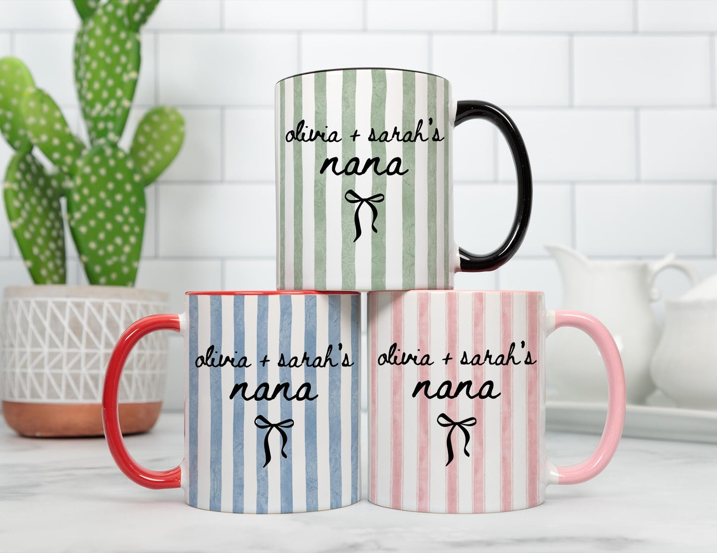 Nana of two Mug, Nana Mug With Grandkids Names Mug, Personalized Nana Mug, Nana Mother's Day Gift, Custom Nana Kids Names Present
