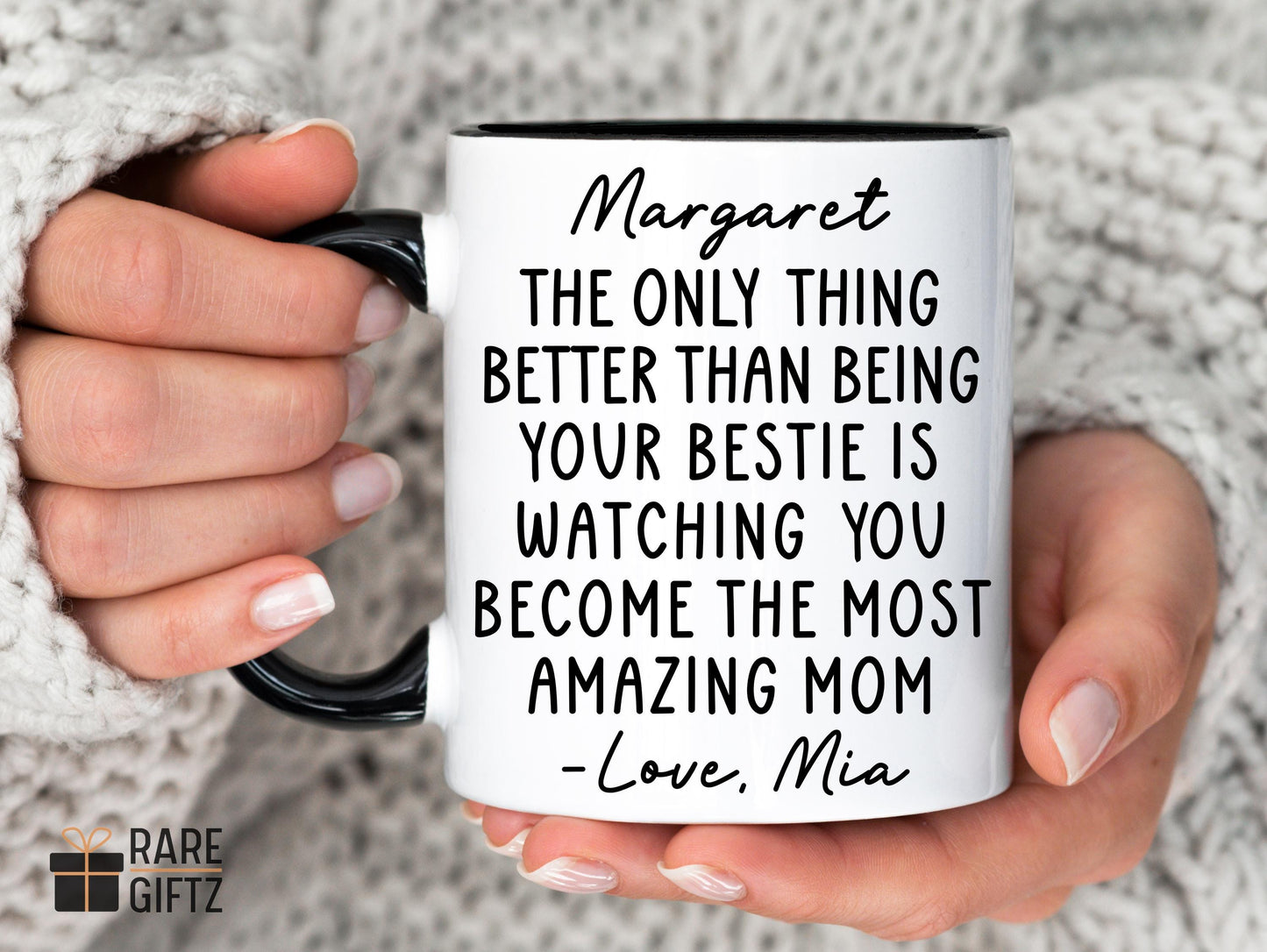 New Mom gift from Bestie, Personalized New Mom Mug, Mama To be Gift from Best Friend, Mothers Day Gift for Bestie, Bestie Becoming Mom Gift